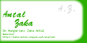 antal zaka business card